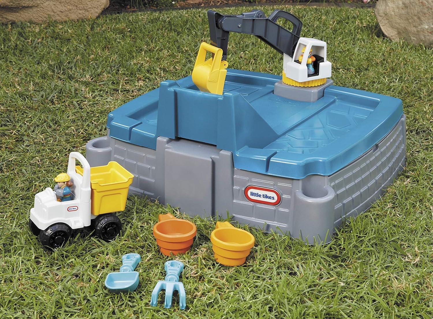 imageLittle Tikes Dirt Diggers Excavator Sandbox for Kids Including lid and Play Sand AccessoriesMulticolorMulticolor