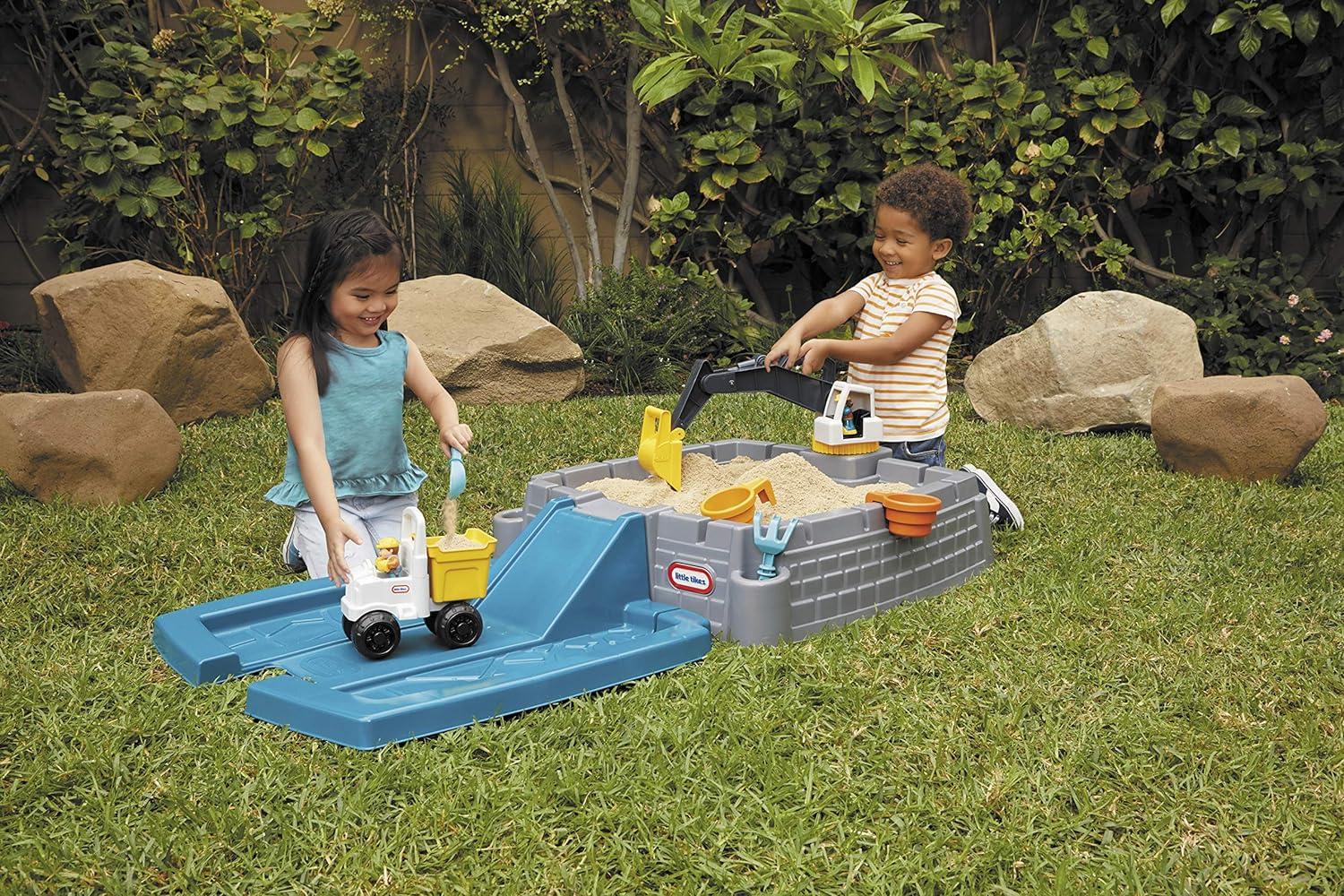 imageLittle Tikes Dirt Diggers Excavator Sandbox for Kids Including lid and Play Sand AccessoriesMulticolorMulticolor