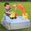 imageLittle Tikes Dirt Diggers Excavator Sandbox for Kids Including lid and Play Sand AccessoriesMulticolorWhite