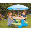 imageLittle Tikes Easy Store Picnic Table with Umbrella Multi Color 4200L x 3800W x 1975HBlueGreen
