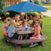 imageLittle Tikes Fold n Store Picnic Table with Market Umbrella Brown 632433MPicnic Table