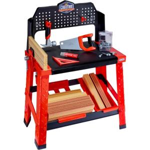 imageLittle Tikes Creative Construction Workbench with 15 Accessories Pretend Play Construction Set for Boys and Girls Ages 3 YearsFull Set with Accessories Workbench  Tool Set  Board and Nail Set  More