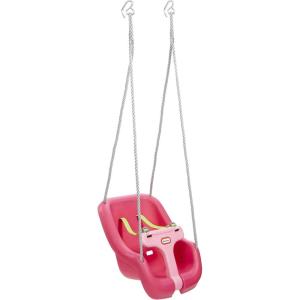 imageLittle Tikes Snug n Secure Pink Swing with Adjustable Straps 2in1 for Baby and Toddlers Ages 9 Months  4 Years16quotD x 163quotW x 17quotHMagenta