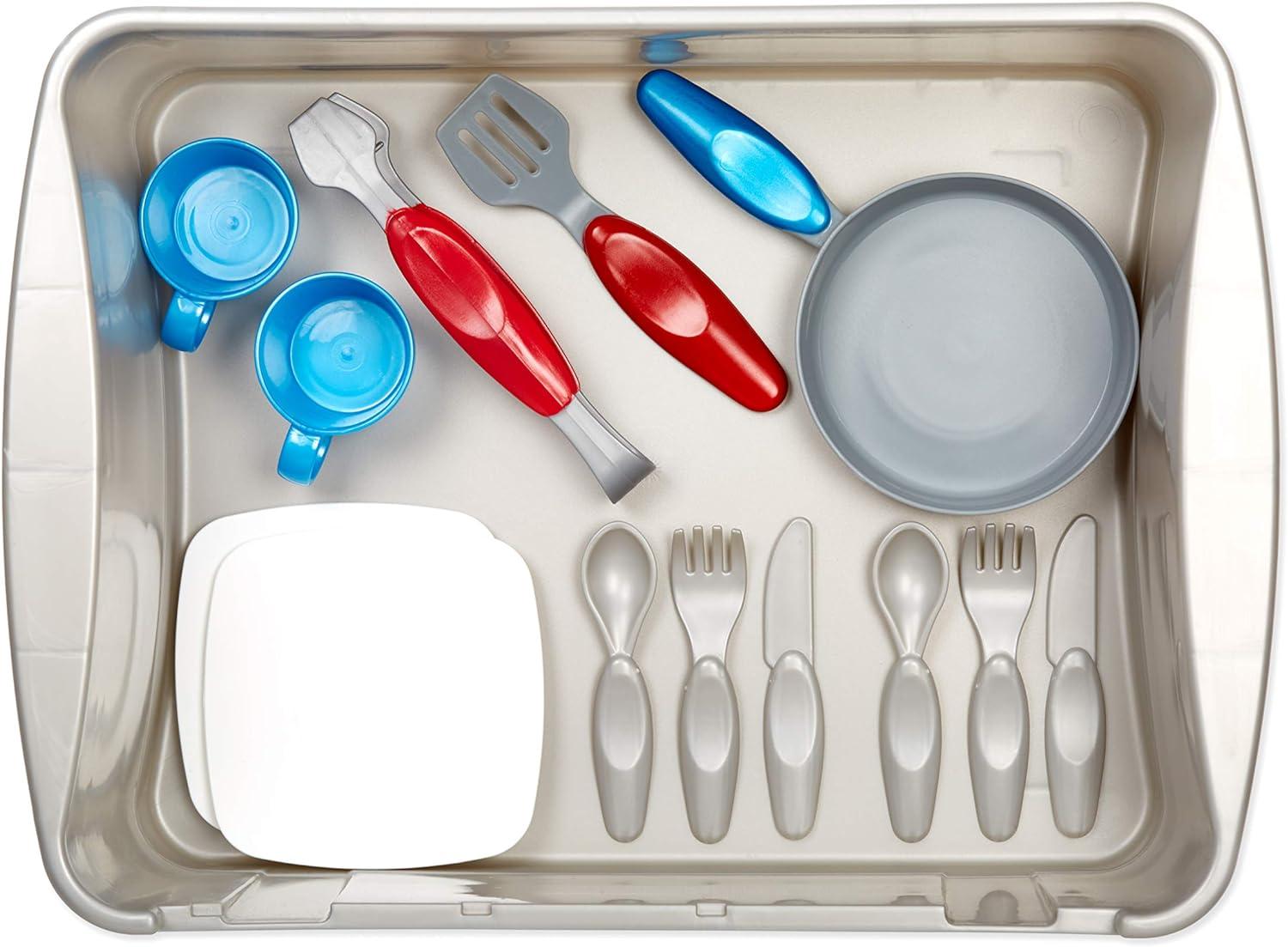 imageLittle Tikes First Sink ampamp Stove Realistic Pretend Play Kitchen Appliance for Kids Includes 13 Cooking Accessories Ages 3 MultiColor