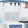 imageLittle Tikes Wood Chefs Play Kitchen with Realistic Lights Sounds 20 Interactive Accessories Set DualSided White ampamp Blue Wooden Play Kitchen Gift for Kids Girls Boys Pretend Toy for Ages 3 4 5