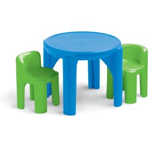 imageLittle Tikes Bright n Bold Table ampamp Chairs GreenBlue 24 x 24 x 18
