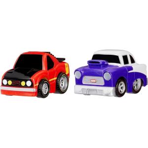 imageLittle Tikes Crazy Fast Cars 2Pack Muscle Movers Muscle Car Themed Pullback Toy Vehicles Goes up to 50 ft