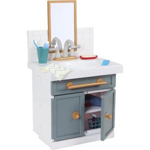 imageLittle Tikes First Bathroom Sink with Real Working Faucet Pretend Play for Kids 12 Bathroom Accessories Interactive Unique Toy MultiColor Ages 2 Grey