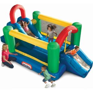 imageLittle Tikes Jump and Double Slide Bouncer 16800 L x 10800 W x 8400 H Inches  WhiteBouncer