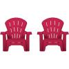 imageLittle Tikes Kids Garden Chair 4 Pack in Red Outdoor Toddler Activity Adirondack Chairs for Picnic Garden Patio Backyard amp Beach Outdoor Chair Set2 Pack