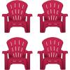 imageLittle Tikes Kids Garden Chair 4 Pack in Red Outdoor Toddler Activity Adirondack Chairs for Picnic Garden Patio Backyard amp Beach Outdoor Chair Set4 Pack