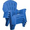 imageLittle Tikes Kids Garden Chair 4 Pack in Blue Outdoor Toddler Activity Adirondack Chairs for Picnic Garden Patio Backyard amp Beach Outdoor Chair Set4 Pack