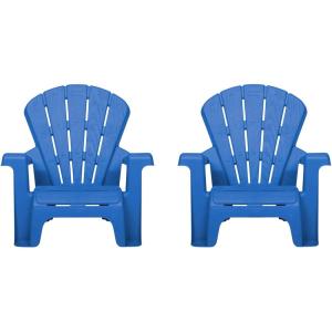 imageLittle Tikes Kids Garden Chair 4 Pack in Blue Outdoor Toddler Activity Adirondack Chairs for Picnic Garden Patio Backyard amp Beach Outdoor Chair Set2 Pack