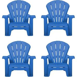 imageLittle Tikes Kids Garden Chair 4 Pack in Blue Outdoor Toddler Activity Adirondack Chairs for Picnic Garden Patio Backyard amp Beach Outdoor Chair Set4 Pack
