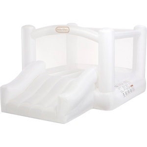 image:imageLittle Tikes Cloud Collection Jr Jump n Slide Bouncer  White Active Play Outdoor Bouncer Boys and Girls Ages 28 Years